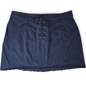 🌼4/$30 Forever 21 Black Lace Up Mini Skirt 2x